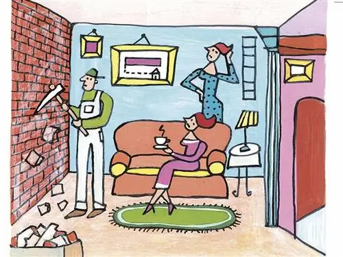 чертеж гостиной под ремонт