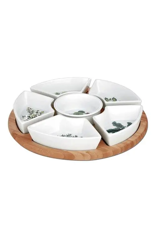 Поднос с мисками для закусок Поднос с мисками для закусок