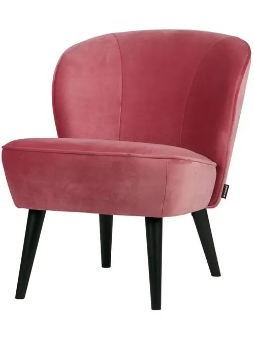 Кресло клубничного тона