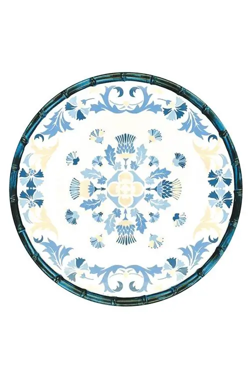 Меламиновая тарелка, Лиссабон, с рисунками синего цвета