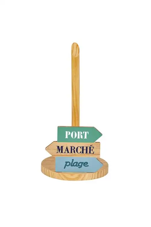 Деревянный держатель для туалетной бумаги в морском стиле