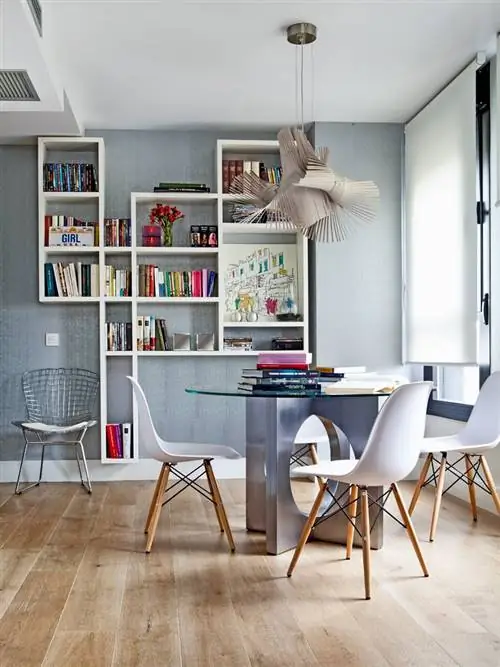 Мебель, Полка, Комната, Дизайн интерьера, Стеллажи, Стол, Этаж, Недвижимость, Стена, Здание,