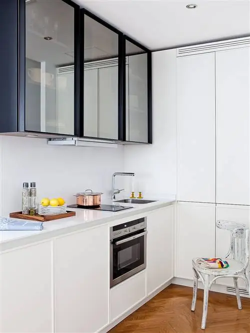 Белый, Дизайн интерьера, Этаж, Стекло, Потолок, Линия, Кухня, Светильник, Комната, Сантехника,