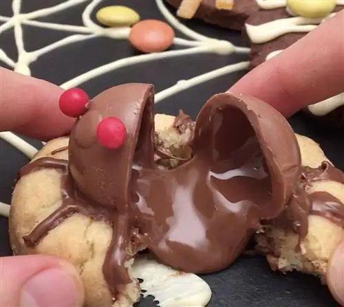 рецепт жидкого шоколадного печенья на хэллоуин