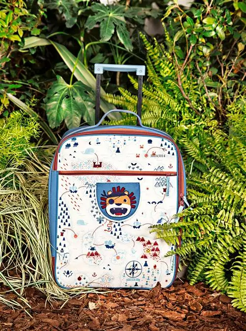 детский рюкзак на колесиках с пиратским львом