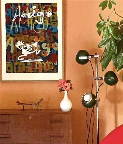 Плакат маршала в доме Бибианы Фернандес