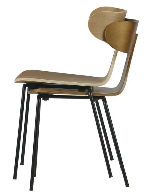 Штабелируемые деревянные стулья для столовой