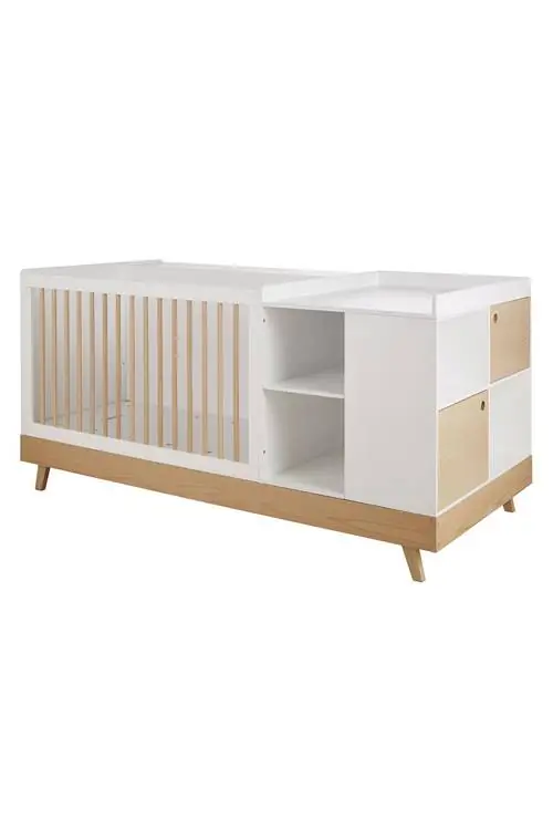 многофункциональная кроватка с пеленальным столиком и местом для хранения