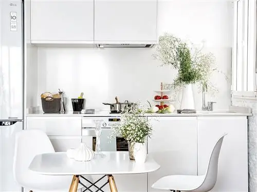 Белый, Комната, Мебель, Дизайн интерьера, Недвижимость, Стол, Столовая, Кухня, Черно-белая, Материальное имущество,