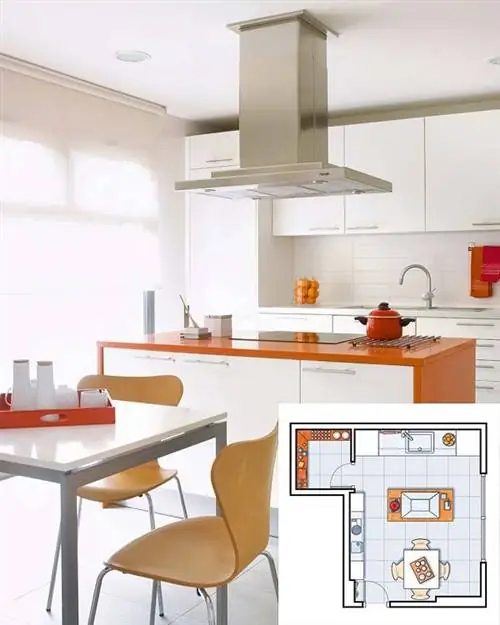 комната, дизайн интерьера, таблица, пол, линия, оранжевый, потолок, светильник, кухня, фанера,