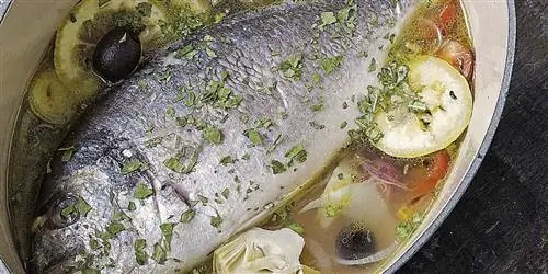 Блюдо дня: Дорада с артишоками и помидорами