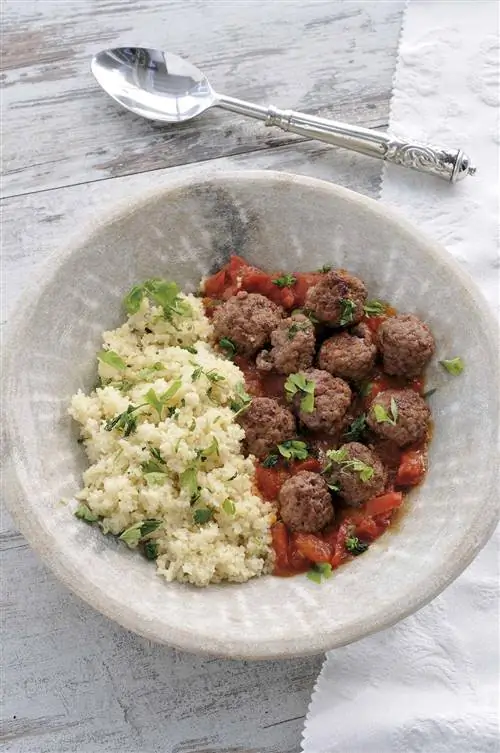 запеченная кефта с кускусом
