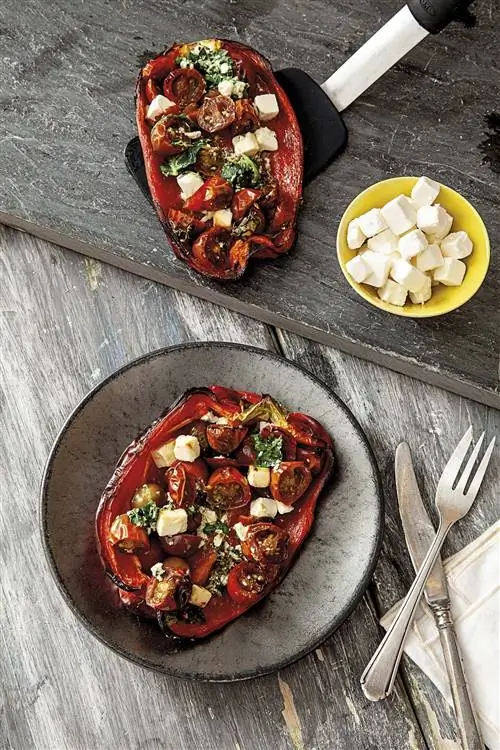 запеченный перец с сыром фета