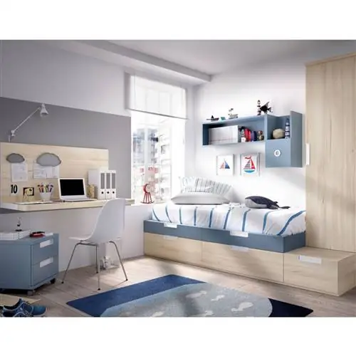 молодежные спальни для творческих подростков комплект мебели enamobel