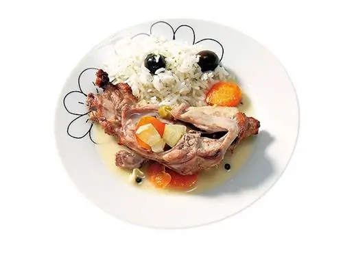 маринованный кролик с рисом