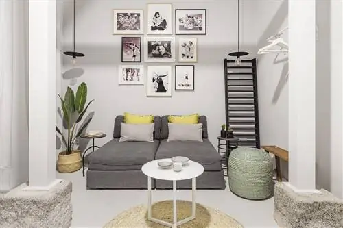 современная мини-гостиная-студия