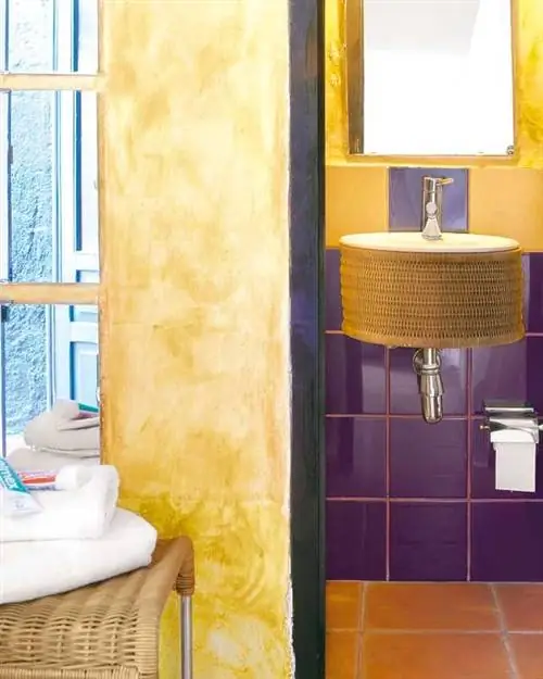 Синий, Желтый, Комната, Сантехника, Недвижимость, Дизайн интерьера, Стена, Фиолетовый, Дизайн интерьера, Плитка,