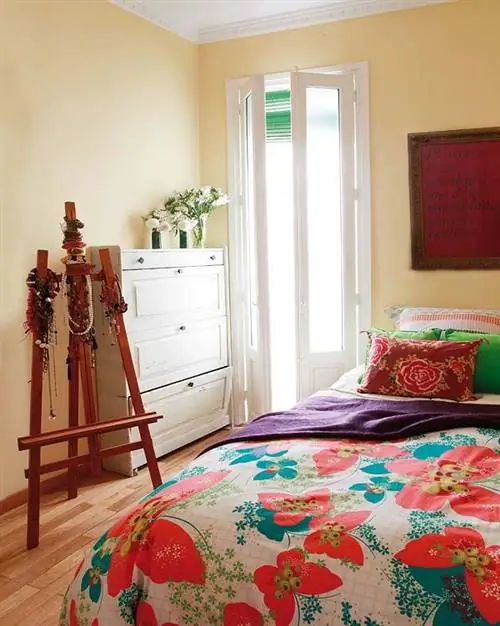 Кровать, Дерево, Комната, Дизайн интерьера, Зеленый, Постельные принадлежности, Пол, Текстиль, Простыня, Спальня,