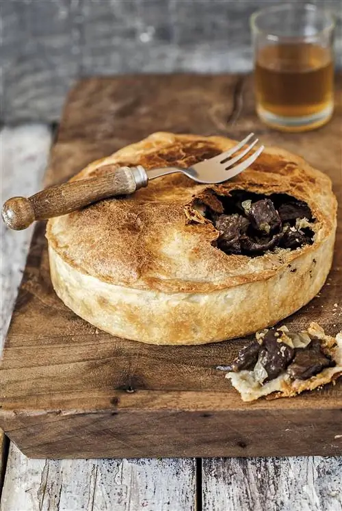 пирог с говядиной и пивом