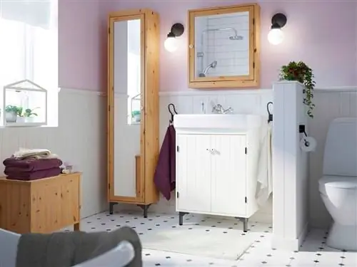 Комната, Этаж, Освещение, Пол, Сантехника, Дизайн интерьера, Имущество, Шкаф для ванной комнаты, Раковина для ванной, Стена,