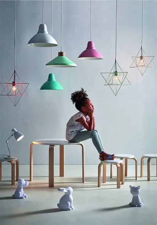 детская геометрическая лампа