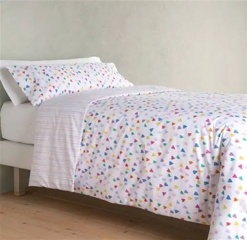 детский пододеяльник с сердечками