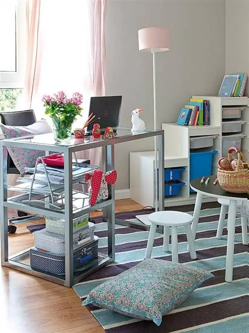 Мебель, Комната, Стол, Гостиная, Журнальный столик, Полка, Дизайн интерьера, Бирюза, Главная, Стул,