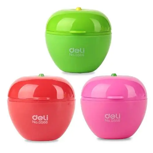 Цветные точилки для карандашей в виде яблок