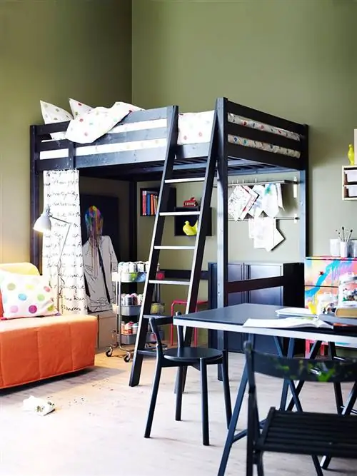 Двухъярусная кровать с рабочим местом