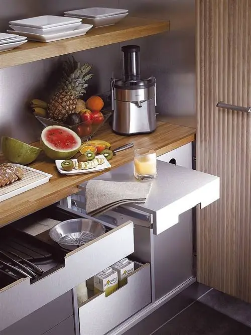 функциональные ящики для маленьких кухонь