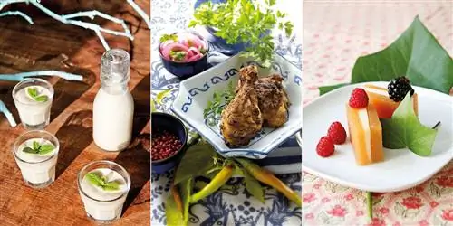 Очень сбалансированное меню с блюдами из разных мест
