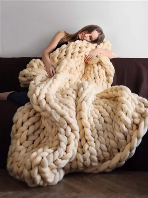 вязаное одеяло xxl