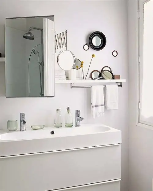 Комната, Сантехника, Стена, Раковина, Кран, Раковина, Стекло, Светильник, Хозяйственная техника, Серый,