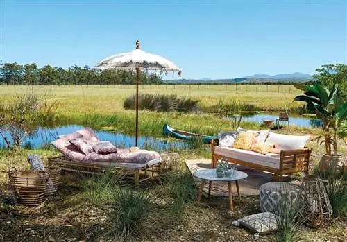 Зона отдыха в саду