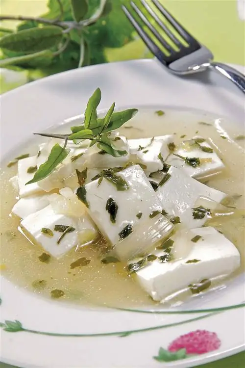 тофу в зеленом соусе