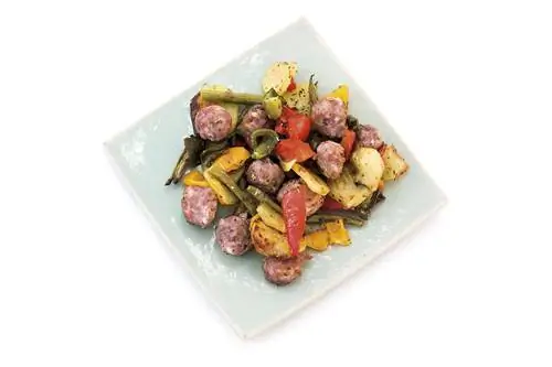 сосиски с овощами сосиски с овощами