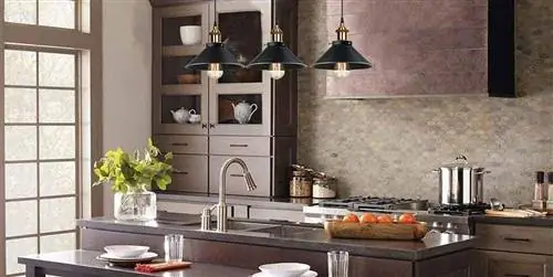 10 Промышленные потолочные светильники для кухни