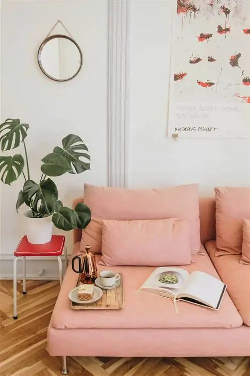 ИКЕА СЁДЕРХАМН диван с чехлом из лосося