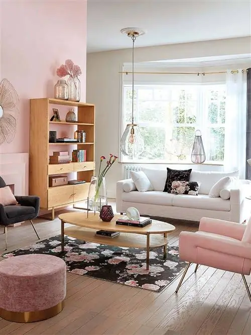 гостиная в пастельных тонах