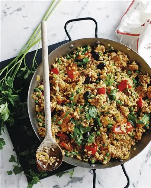 куриная и овощная паэлья