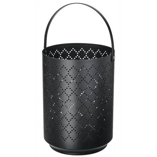 фонарь из черной металлической свечи urskilja