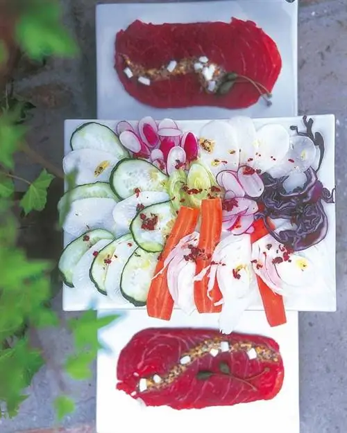 мясное карпаччо мясное карпаччо