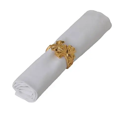 набор из 2-х золотых колец для салфеток из гинко