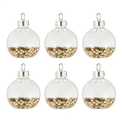 набор из 6 шариков, маркеры для стола, серебро, рождество