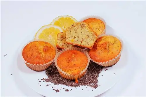 маффины с лимоном и чиа