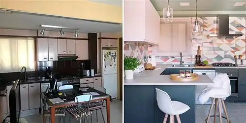 До и после: Кухня, которую стоит показать. И с цветной плиткой
