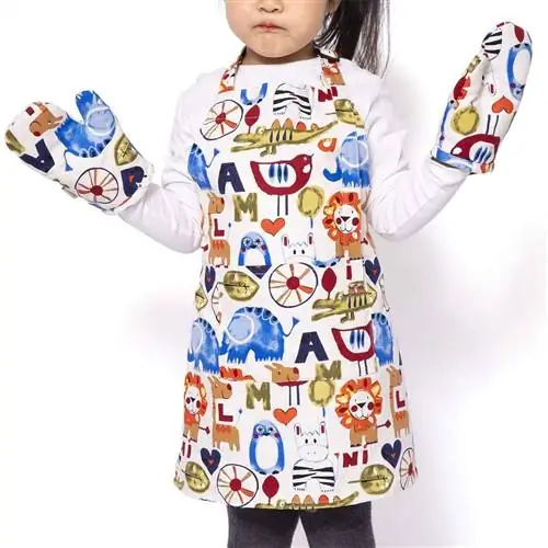 детский кухонный фартук и прихватки