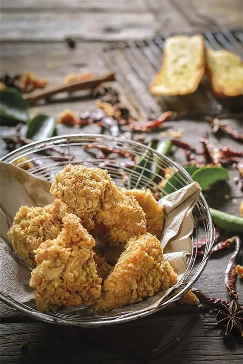 хрустящая жареная курица в кляре