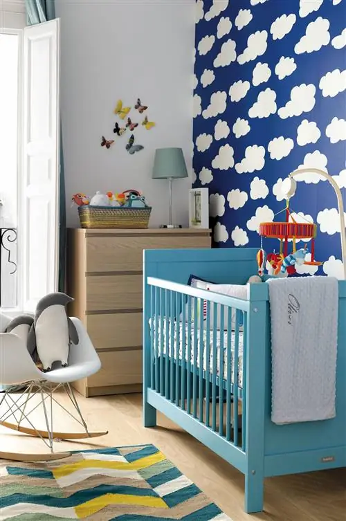 покрасить детскую комнату в синий цвет