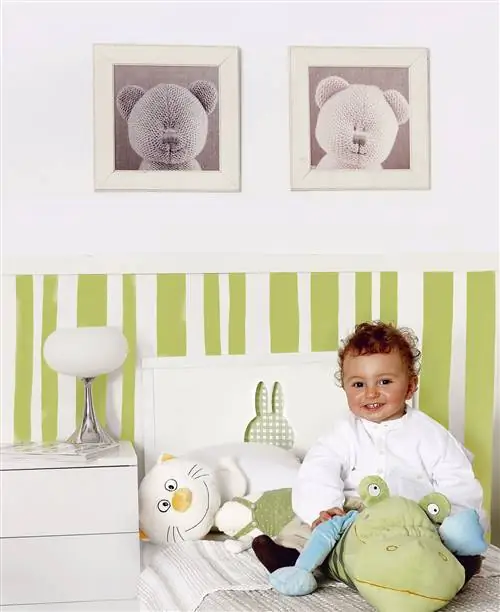 покрасить детскую комнату в зеленый цвет